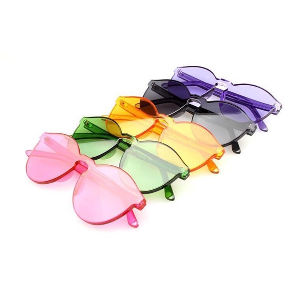 FREE PEOPLE Green Spectrum Frameless Sunglasses - Picture 4 of 7